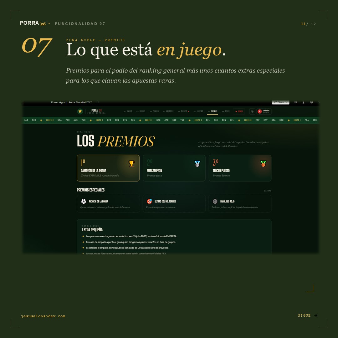 App Porra Mundial — Pantalla 11