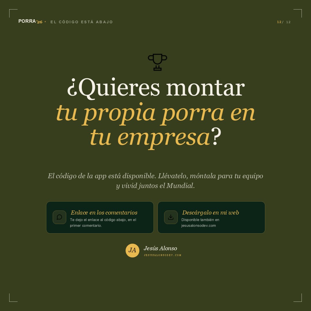 App Porra Mundial — Pantalla 12
